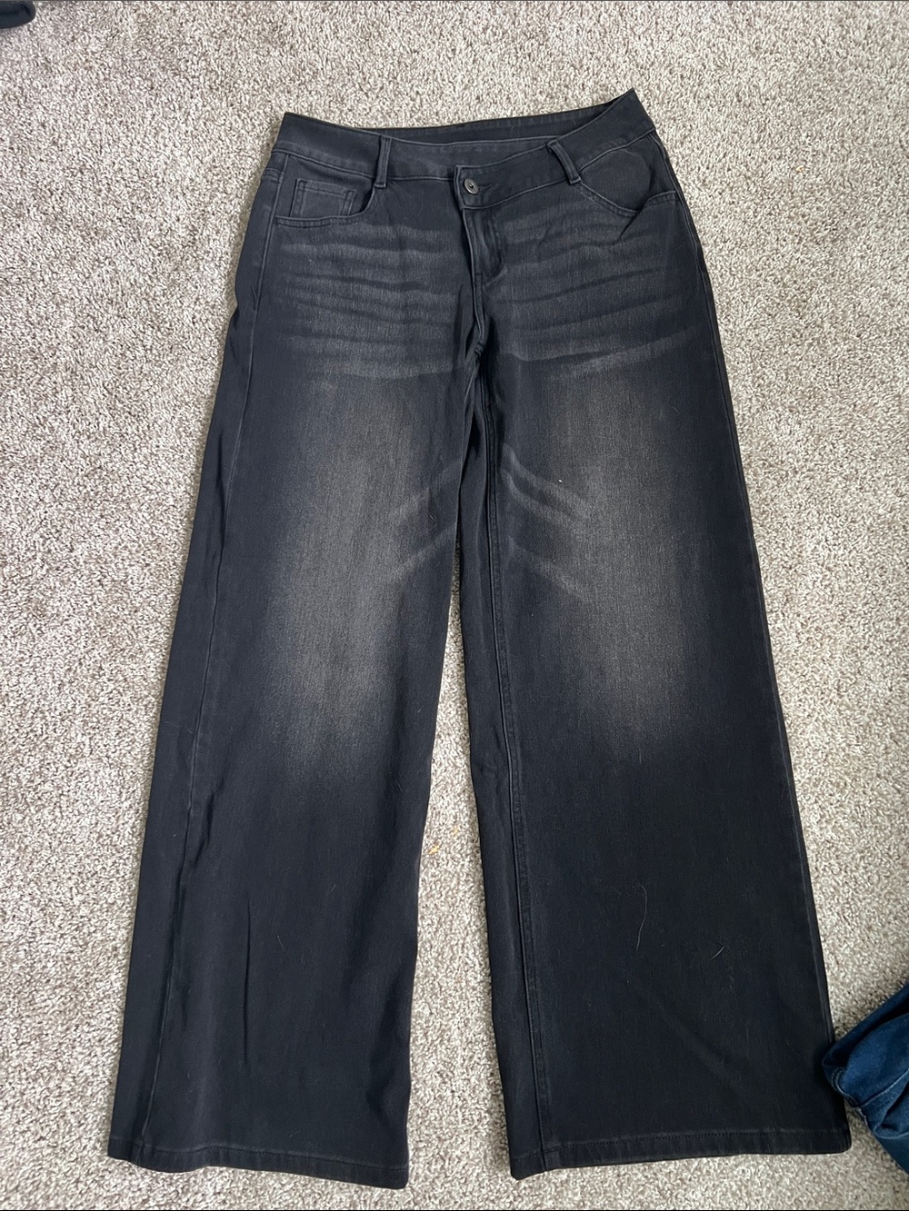 HALARA Black Wide-Leg High-Rise Jeans